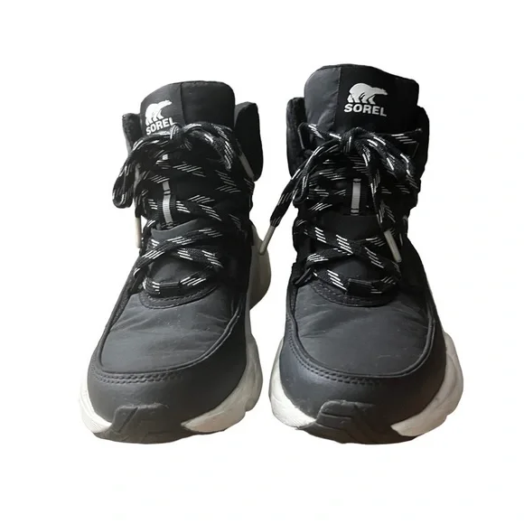 SOREL Kinetic RNEGD Conquest Waterproof Sneaker Black/White Size 6.5 - Picture 4 of 9